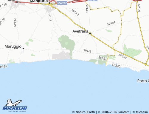 MICHELIN Specchiarica map - ViaMichelin
