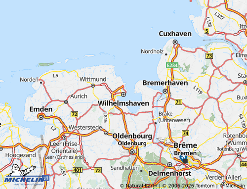 Mapa MICHELIN Wilhelmshaven - ViaMichelin