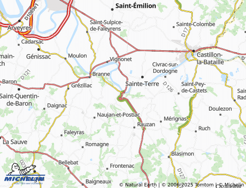 Mappa MICHELIN Saint-Jean-de-Blaignac - ViaMichelin