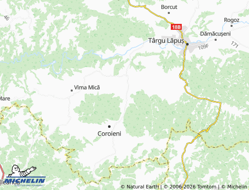 MICHELIN Vălenii Lăpușului map - ViaMichelin