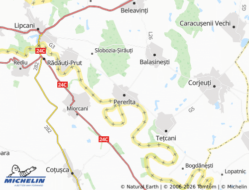 MICHELIN Pererîta map - ViaMichelin