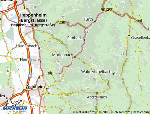 MICHELIN Mörlenbach map - ViaMichelin