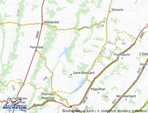 MICHELIN Aussos map - ViaMichelin