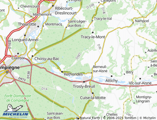 MICHELIN Saint-Crépin-aux-Bois map - ViaMichelin