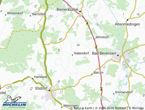 MICHELIN Natendorf map - ViaMichelin