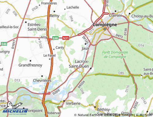 MICHELIN Armancourt map - ViaMichelin