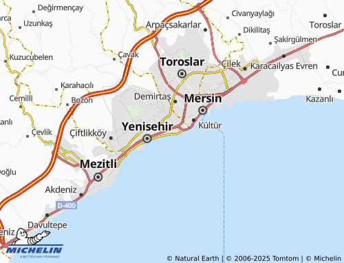 MICHELIN-Landkarte Gazi - ViaMichelin