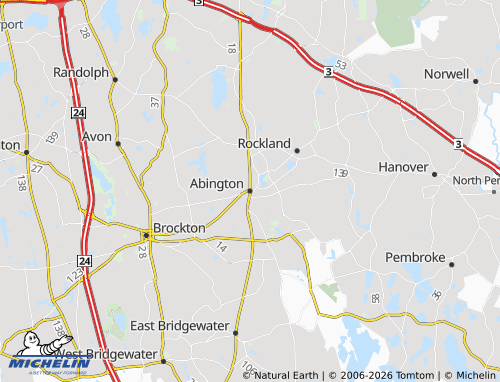 Mapa MICHELIN Abington - ViaMichelin