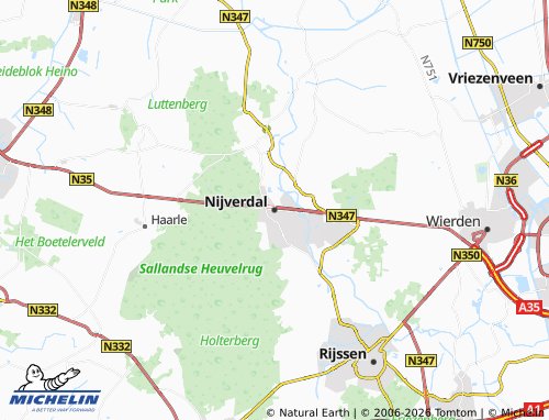 Carte MICHELIN Nijverdal - ViaMichelin
