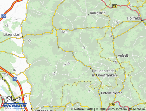 MICHELIN-Landkarte Oberleinleiter - ViaMichelin