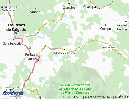 MICHELIN Nuevo Zirosto map - ViaMichelin