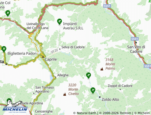 Mappa MICHELIN Pescul - ViaMichelin