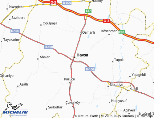 MICHELIN Cumhuriyet map - ViaMichelin