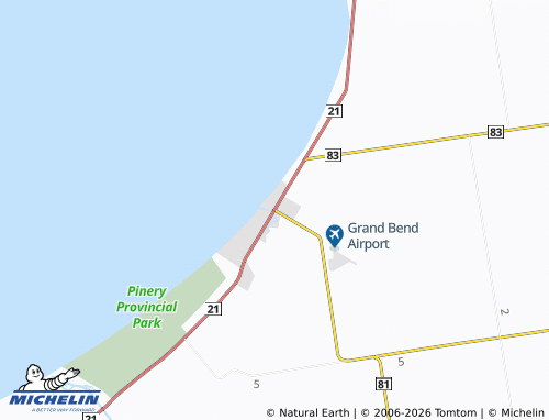 MICHELIN Grand Bend map - ViaMichelin