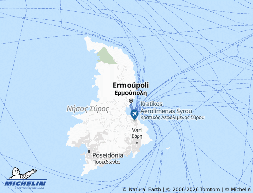 Carte MICHELIN Ano Syros - ViaMichelin