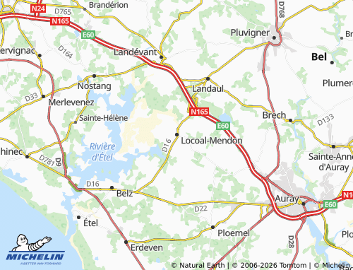 MICHELIN Locoal-Mendon map - ViaMichelin