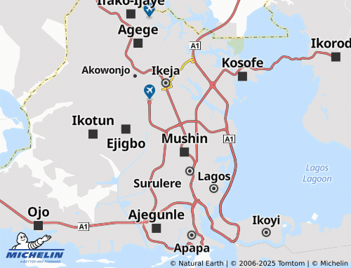 Carte MICHELIN Papa Ajao - ViaMichelin