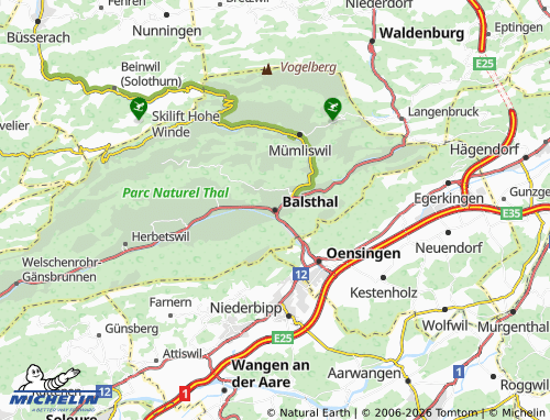 MICHELIN Balsthal map - ViaMichelin
