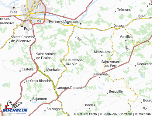 Carte MICHELIN Auradou - ViaMichelin