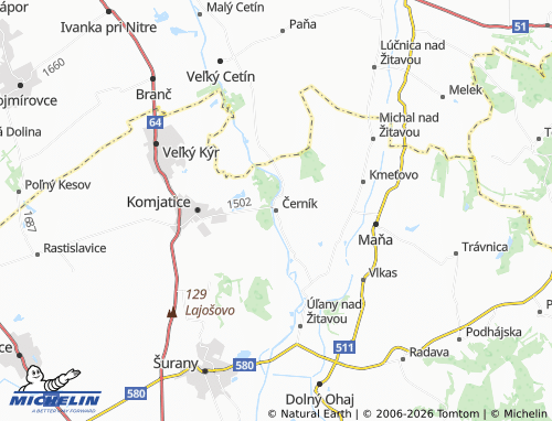 MICHELIN-Landkarte Černík - ViaMichelin