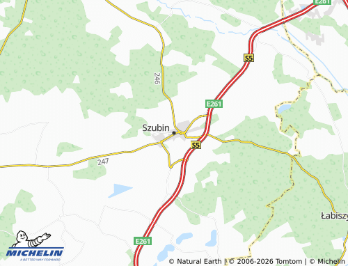 MICHELIN Szubin map - ViaMichelin