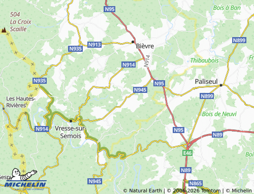 Kaart MICHELIN Oizy - ViaMichelin
