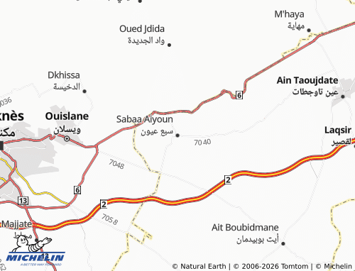 MICHELIN Sab' Oyoun map - ViaMichelin