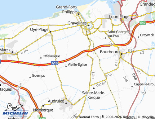 Carte MICHELIN Saint-Omer-Capelle - ViaMichelin