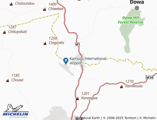 MICHELIN Kachinda map - ViaMichelin