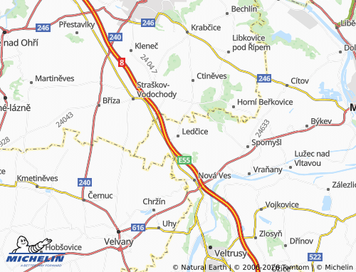 MICHELIN Ledčice map - ViaMichelin