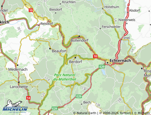 Carte MICHELIN Berdorf - ViaMichelin