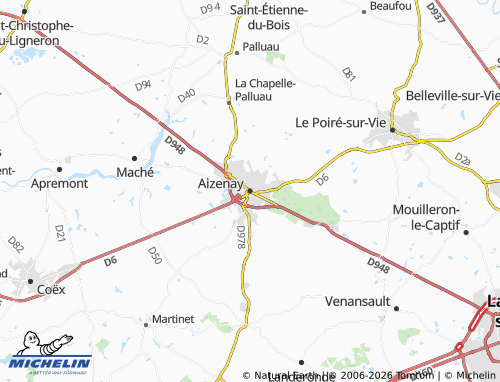 MICHELIN Aizenay map - ViaMichelin