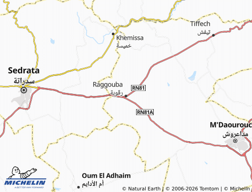 Carte MICHELIN Raggouba - ViaMichelin