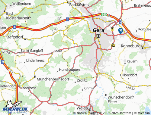 MICHELIN Dürrenebersdorf map - ViaMichelin