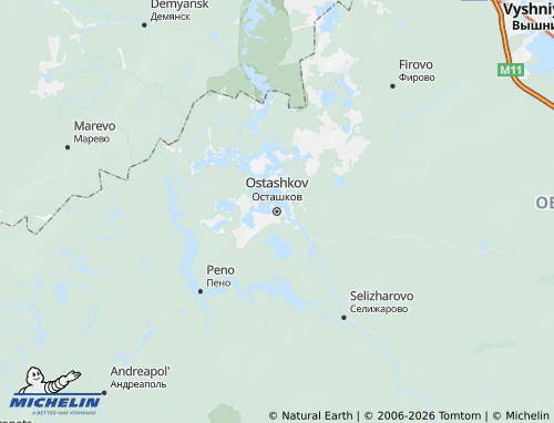 Mapa MICHELIN Ostashkov - ViaMichelin