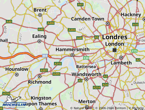 Carte MICHELIN Hammersmith - ViaMichelin