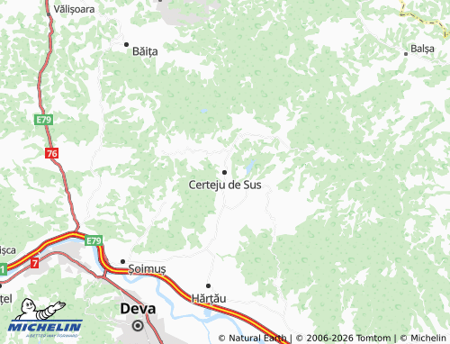 Mappa MICHELIN Certeju de Sus - ViaMichelin
