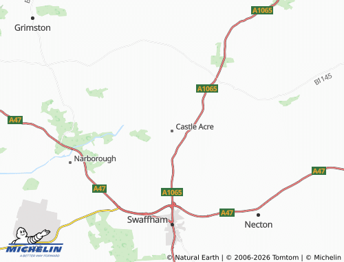 Carte MICHELIN Castle Acre - ViaMichelin