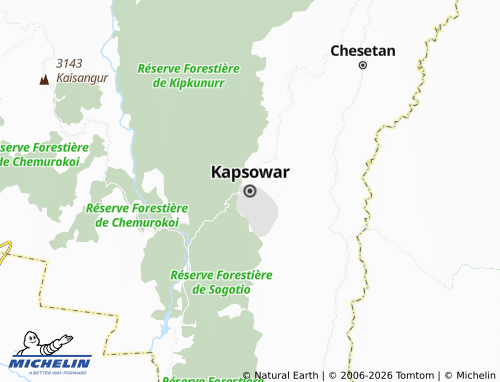 MICHELIN Kapsowar map - ViaMichelin