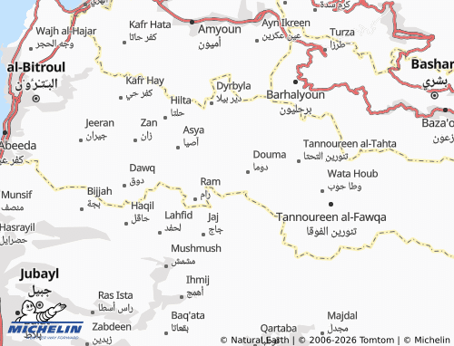 Mapa MICHELIN bi-Shu'lah - ViaMichelin