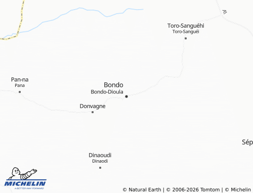 MICHELIN-Landkarte Bondo-Dioula - ViaMichelin