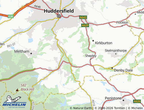 MICHELIN Thurstonland map - ViaMichelin