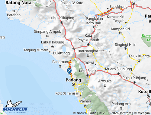 Mappa MICHELIN Padang Panjang - ViaMichelin