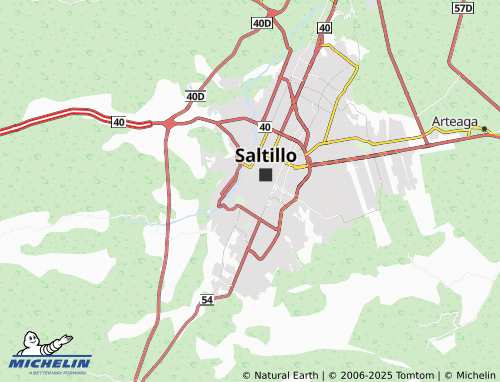 MICHELIN Saltillo Colonial map - ViaMichelin