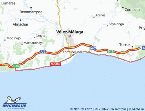 Mappa MICHELIN Torre del Mar - ViaMichelin
