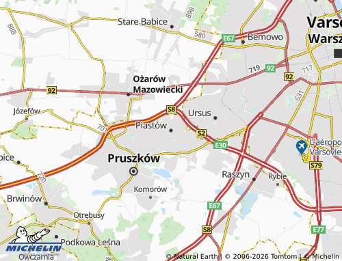 Carte MICHELIN Piastów - ViaMichelin