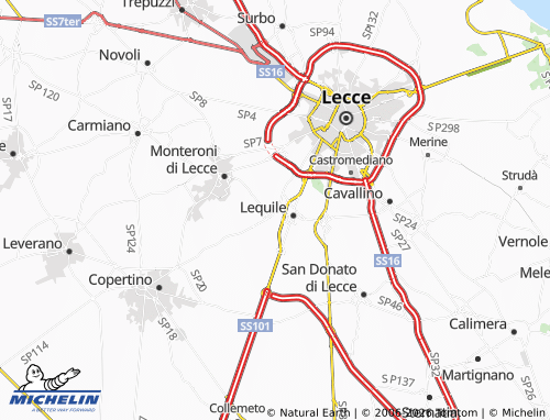 Mappa MICHELIN San Pietro in Lama - ViaMichelin