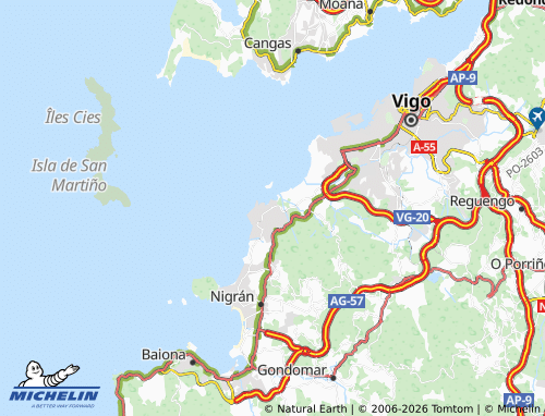 MICHELIN Coruxo map - ViaMichelin