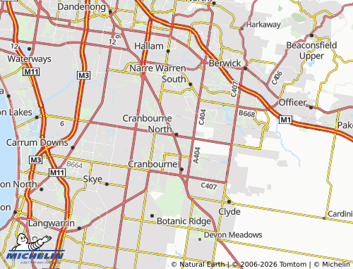 MICHELIN Cranbourne North map - ViaMichelin