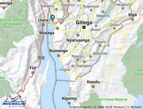 MICHELIN Bururi map - ViaMichelin